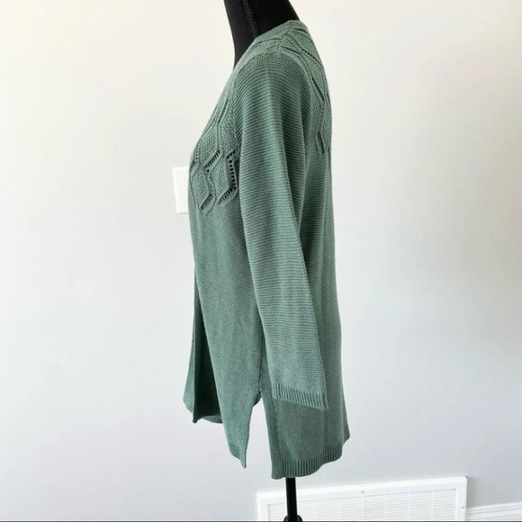 Northern Reflections Lightweight Aran Knit Open Front Cardigan - Picture 2 of 16